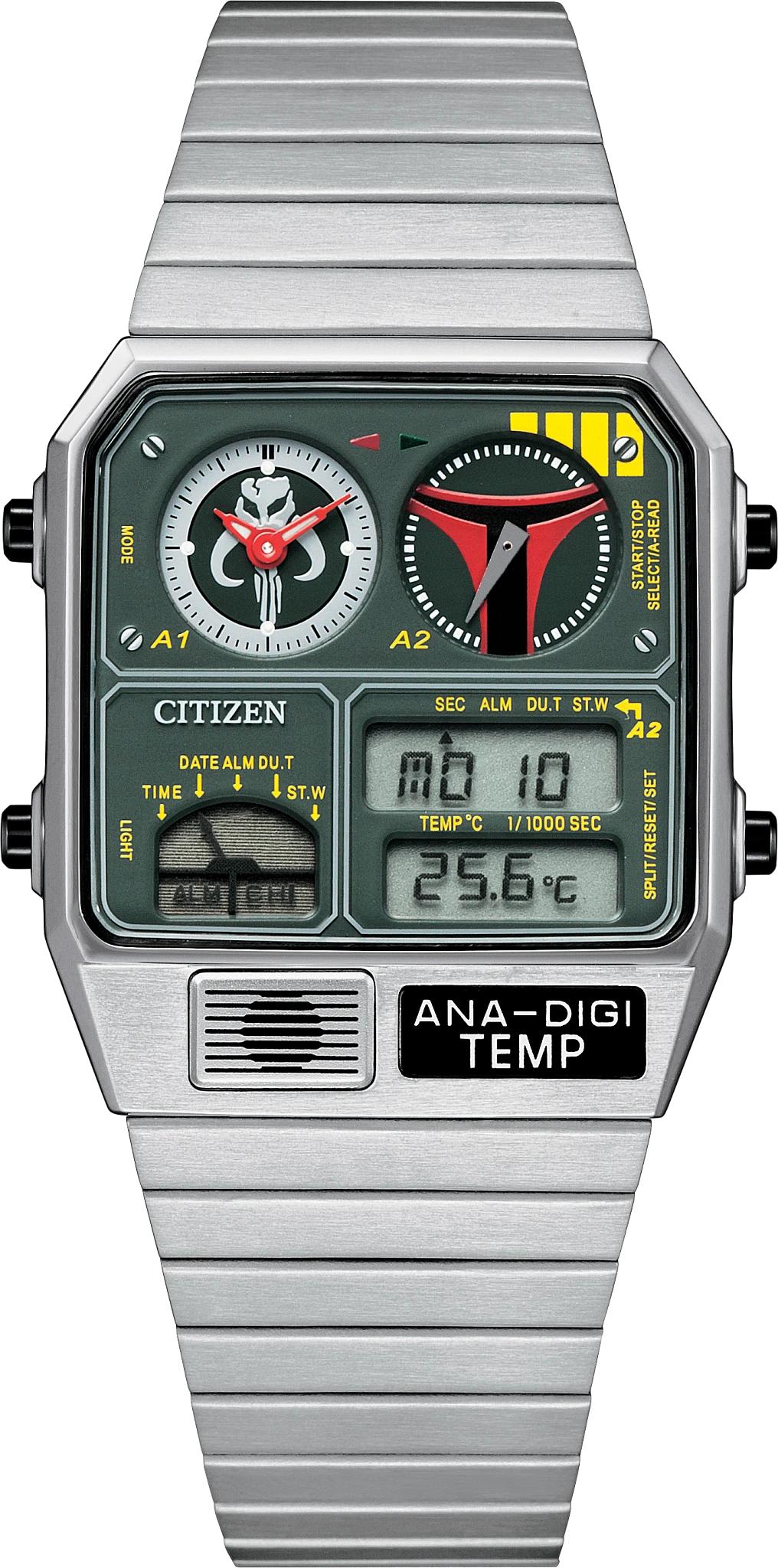 Boba Fett Green Dial Stainless Steel Bracelet JG2110-51W | CITIZEN